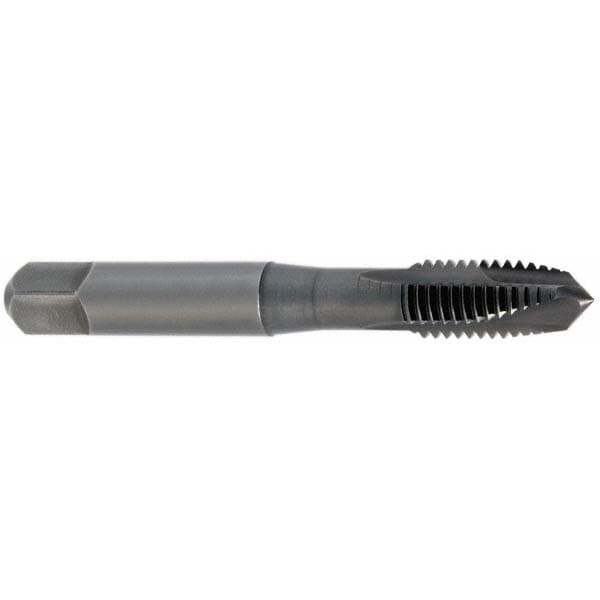 Spiral Point Tap: 7/16-20 UNF, 3 Flutes, Plug, Vanadium High Speed Steel, TiCN Coated