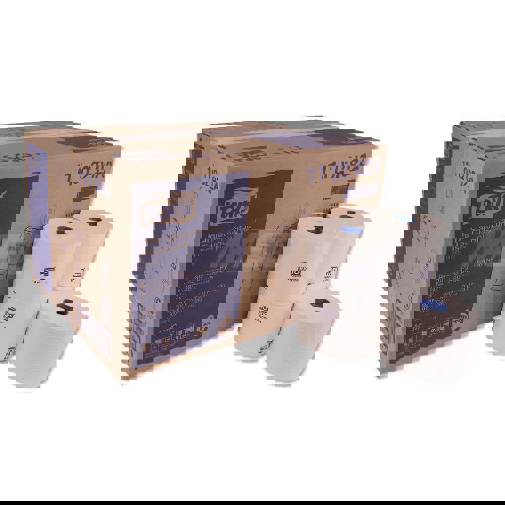 Bathroom Tissue: Standard Roll, Recycled Fiber, 2-Ply, White