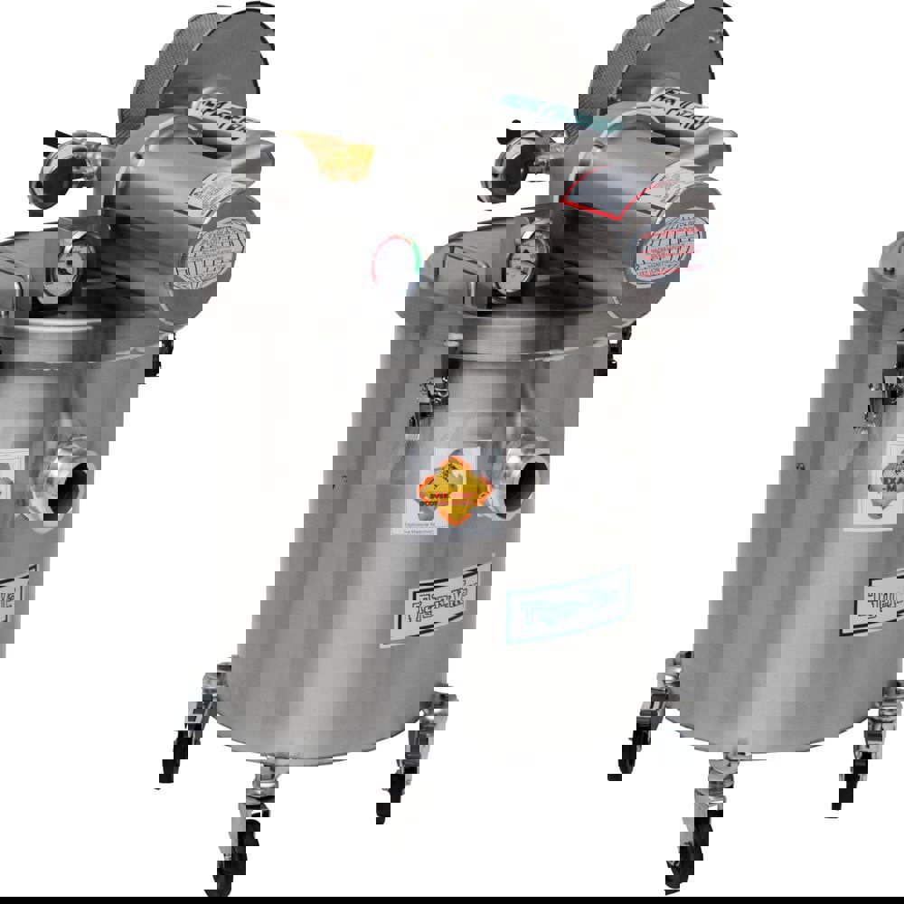 Explosion-Proof & Pneumatic HEPA Cleaner: Air, HEPA Filter, 3.4 gal Capacity