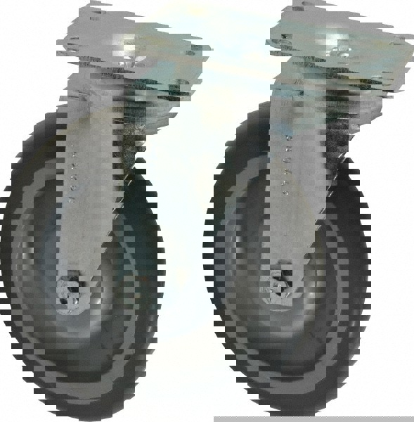 Swivel Top Plate Caster: Thermoplastic Rubber, 5