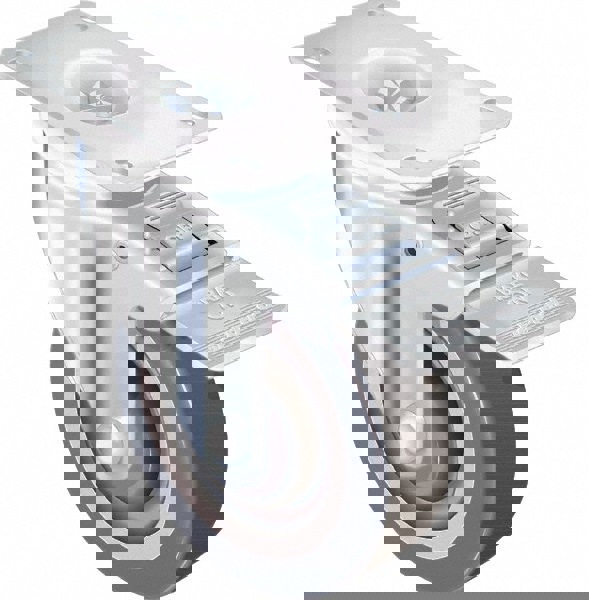 Swivel Top Plate Caster: Thermoplastic Rubber, 4
