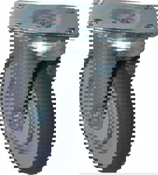 Swivel Top Plate Caster: Thermoplastic Rubber, 4