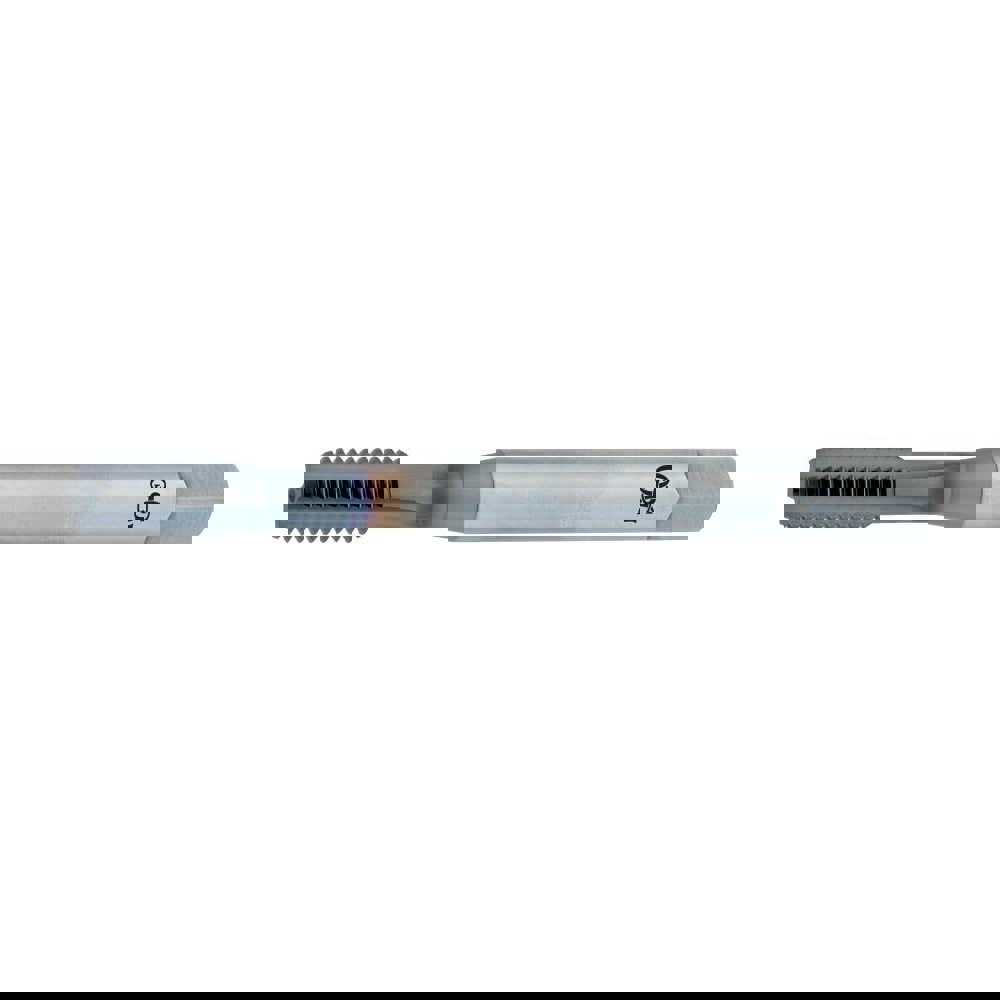 Straight Flute Tap: M12x1.75 Metric Coarse, 4 Flutes, Bottoming, 6H Class of Fit, Powdered Metal, TiCN Coated