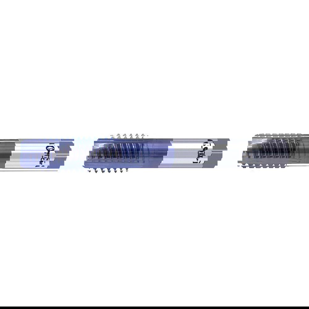 Spiral Point Tap: #6-32 UNC, 3 Flutes, Plug, 3B Class of Fit, Powdered Metal, TiCN Coated