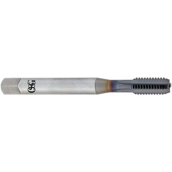 Straight Flute Tap: M6x1.00 Metric Coarse, 3 Flutes, Bottoming, 6H Class of Fit, Powdered Metal, TiCN Coated