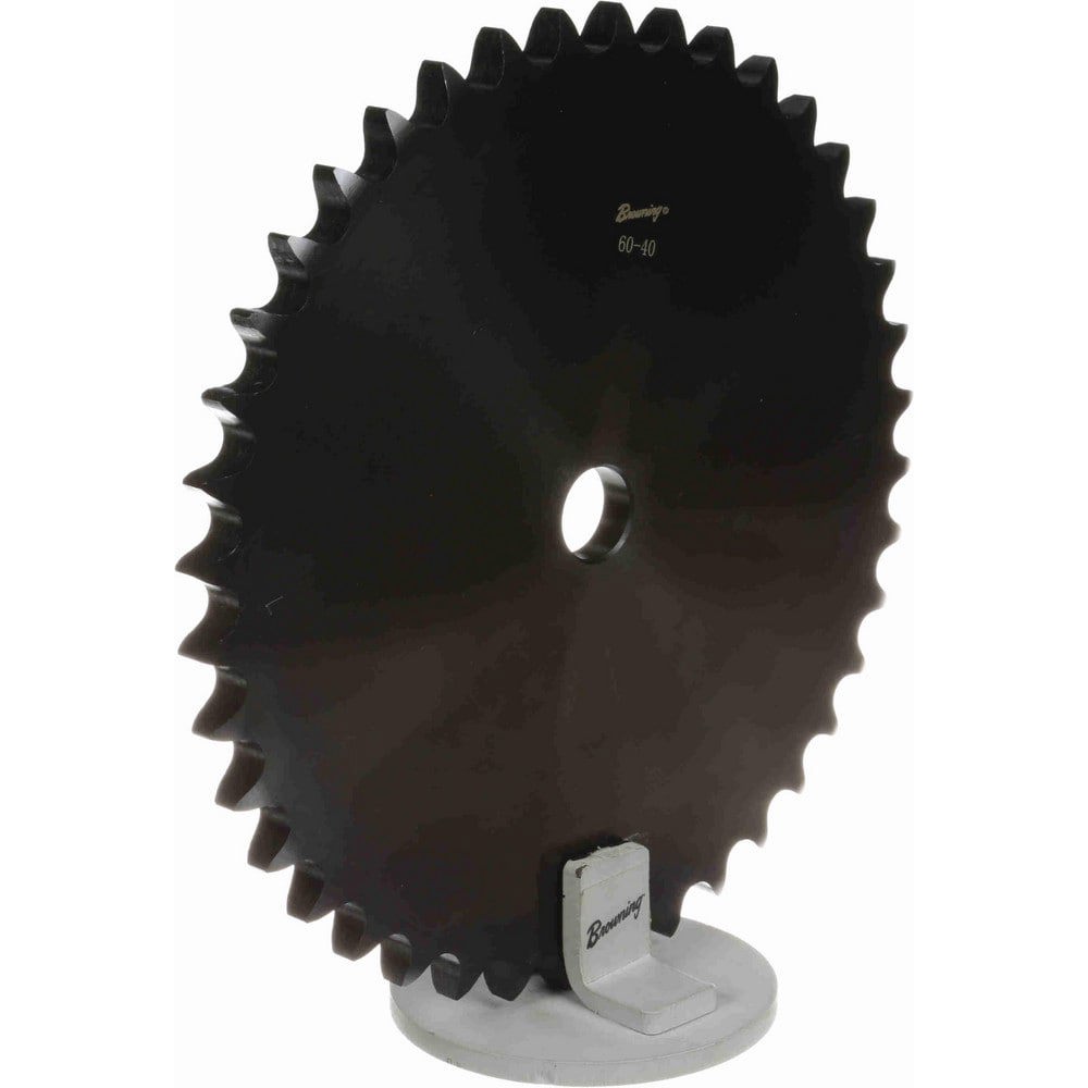 Plate Roller Chain Sprocket: 40 Teeth, 3/4
