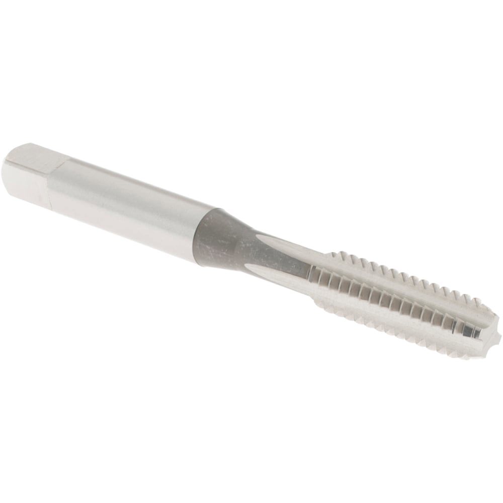 Straight Flute Tap: 1/4-20 UNC, 4 Flute, Bottoming Chamfer, High-Speed Steel, Bright/Uncoated Finish