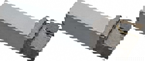 Single Point Tool Bit: 3/4'' Shank Width, 3/4'' Shank Height, C2 Solid Carbide Tipped, RH, GR, Offset End Cutting