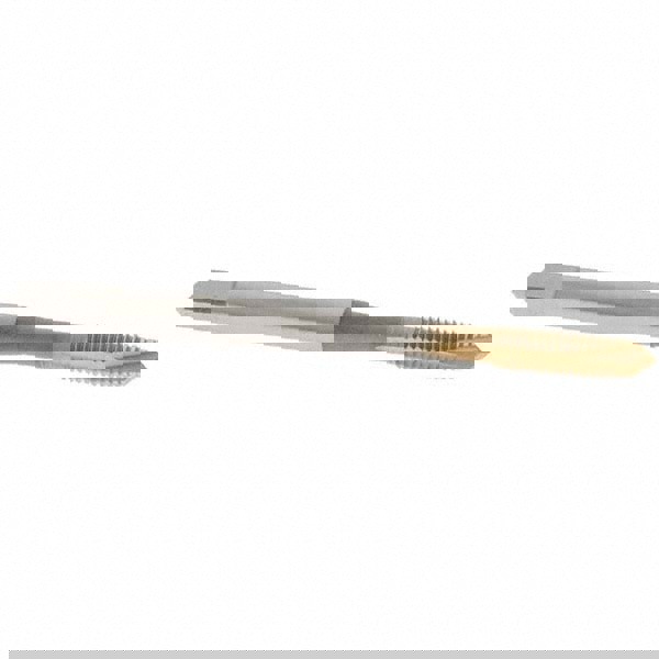 Spiral Point Tap: M4x0.7 Metric, 3 Flutes, Plug Chamfer, 6H Class of Fit, HSS-E-PM, TiN Coated