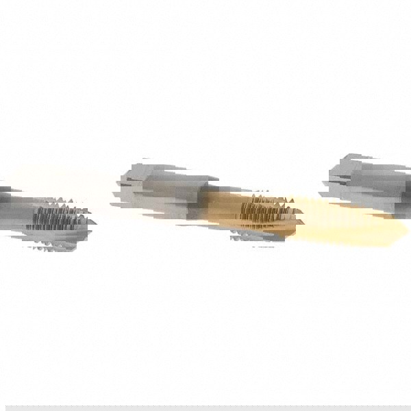 Spiral Point Tap: M8x1.25 Metric, 3 Flutes, Plug Chamfer, 6H Class of Fit, HSS-E-PM, TiN Coated