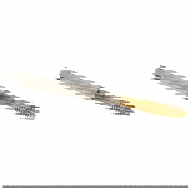 Spiral Point Tap: M4x0.7 Metric, 3 Flutes, Plug Chamfer, HSS, TiN Coated