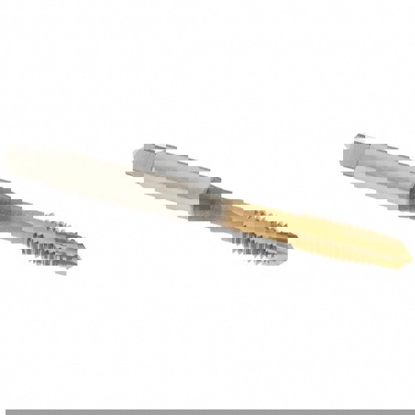 Spiral Point Tap: M6x1 Metric, 3 Flutes, Plug Chamfer, HSS, TiN Coated