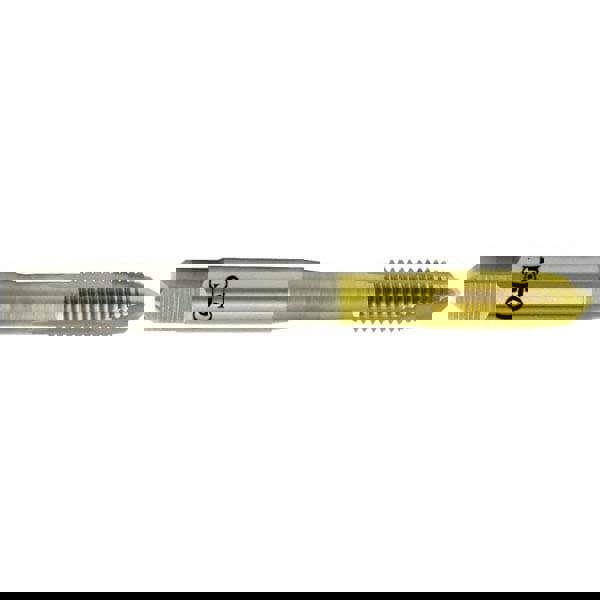 Spiral Point Tap: M8x1.25 Metric, 3 Flutes, Plug Chamfer, HSS-E-PM, TiN Coated