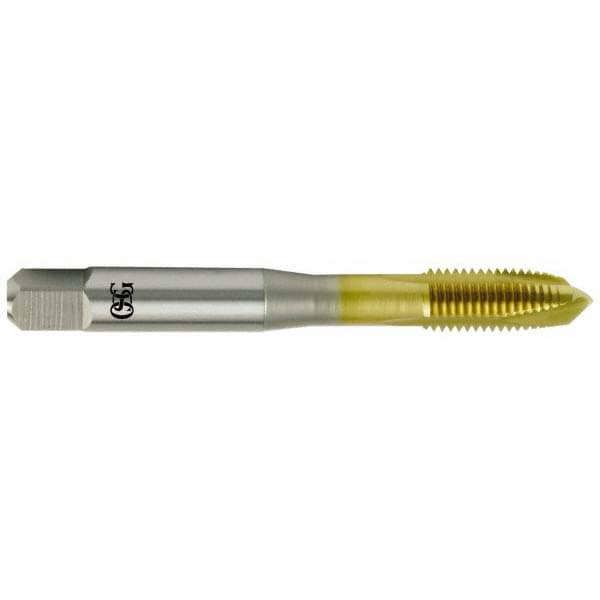 Spiral Point Tap: M8x1.00 Metric, 3 Flutes, Plug, High Speed Steel, TiN Coated