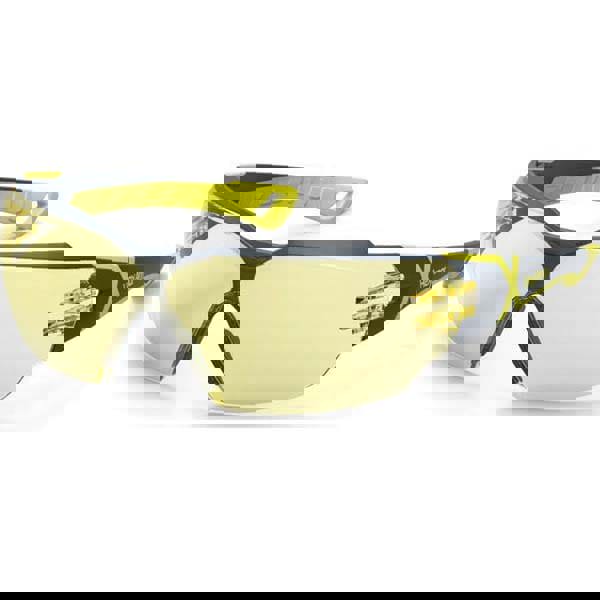 Safety Glass: Anti-Fog & Scratch-Resistant, Polycarbonate, Amber Lenses, Frameless, UV Protection