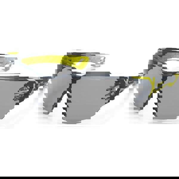 Safety Glass: Anti-Fog & Scratch-Resistant, Polycarbonate, Gray Lenses, Frameless, UV Protection