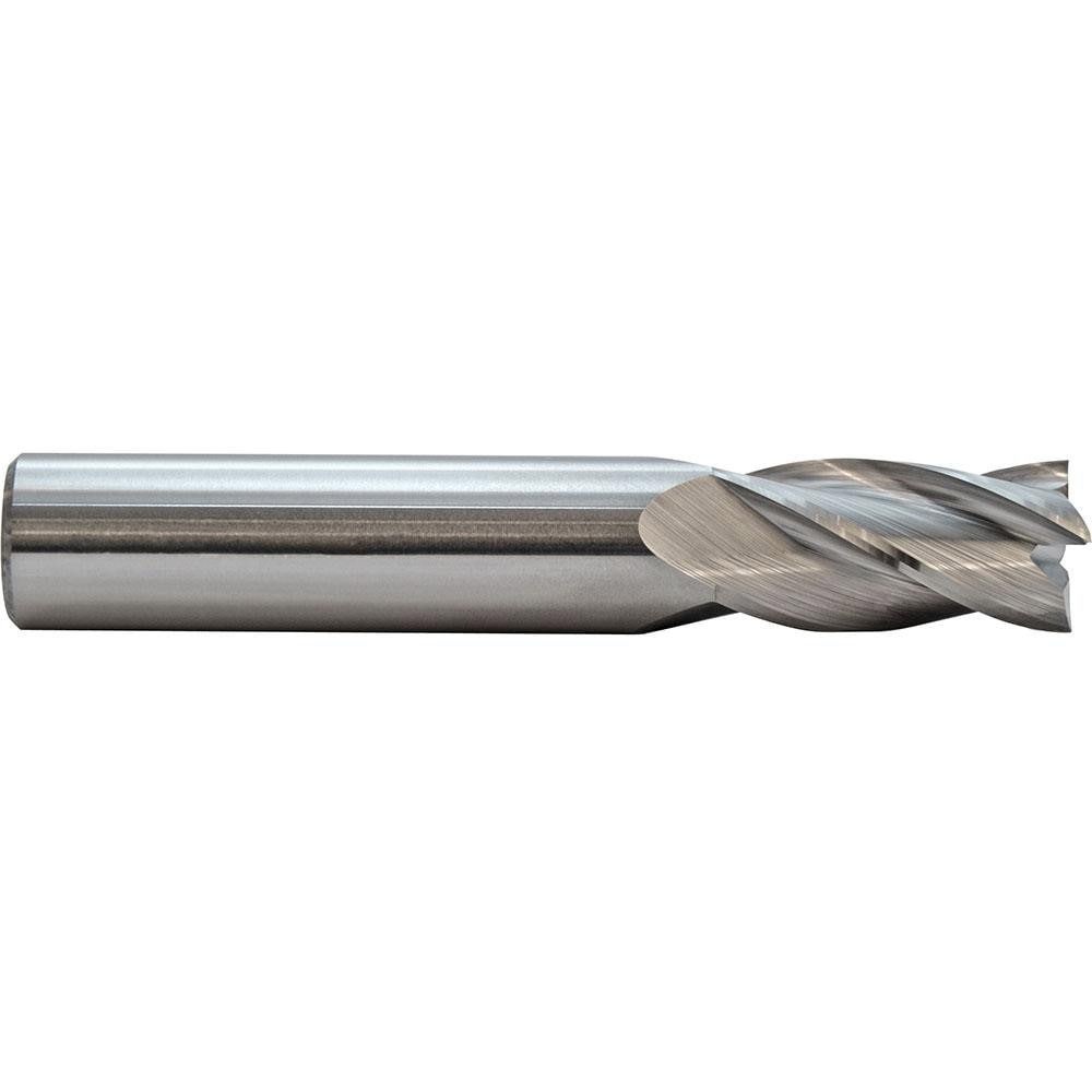 Square End Mill: 0.4724'' Dia, 0.9843'' LOC, 4 Flutes, Solid Carbide