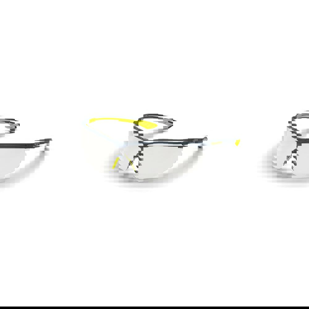 Safety Glasses: Anti-Fog & Scratch-Resistant, Polycarbonate, Gray Lenses, Full-Framed, Transition TruShield Lens