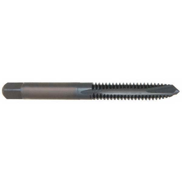 Spiral Point Tap: M12x1.75 Metric Coarse, 3 Flutes, Plug, 6H Class of Fit, High Speed Steel, TiCN Coated
