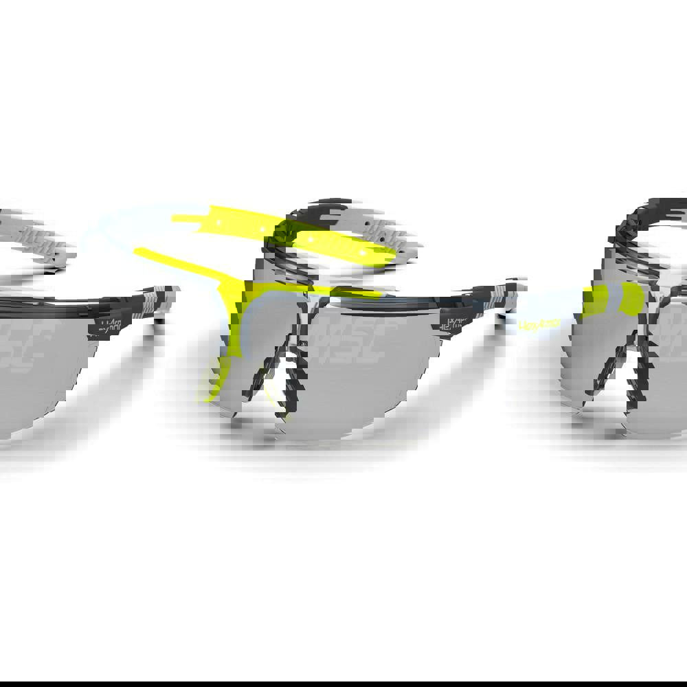 Safety Glass: Anti-Fog & Scratch-Resistant, Polycarbonate, Gray Lenses, Frameless, UV Protection