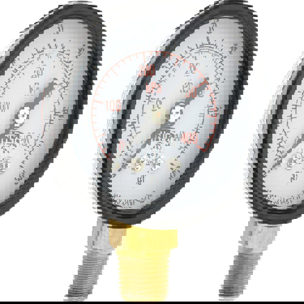 Pressure Gauge: 0 to 60 psi, 1/8