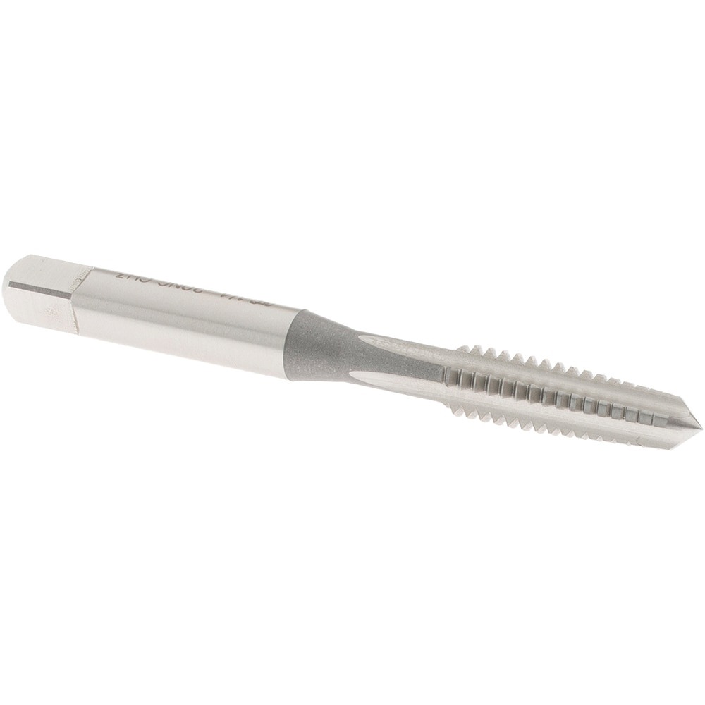 Straight Flute Tap: 1/4-20 UNC, 4 Flute, Taper Chamfer, 3B Class of Fit, High-Speed Steel, Bright/Uncoated Finish