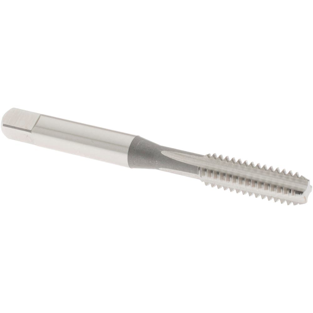 Straight Flute Tap: 1/4-20 UNC, 4 Flute, Bottoming Chamfer, 3B Class of Fit, High-Speed Steel, Bright/Uncoated Finish