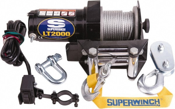 2,000 Lb Capacity, 50' Cable Length, ATV Winch