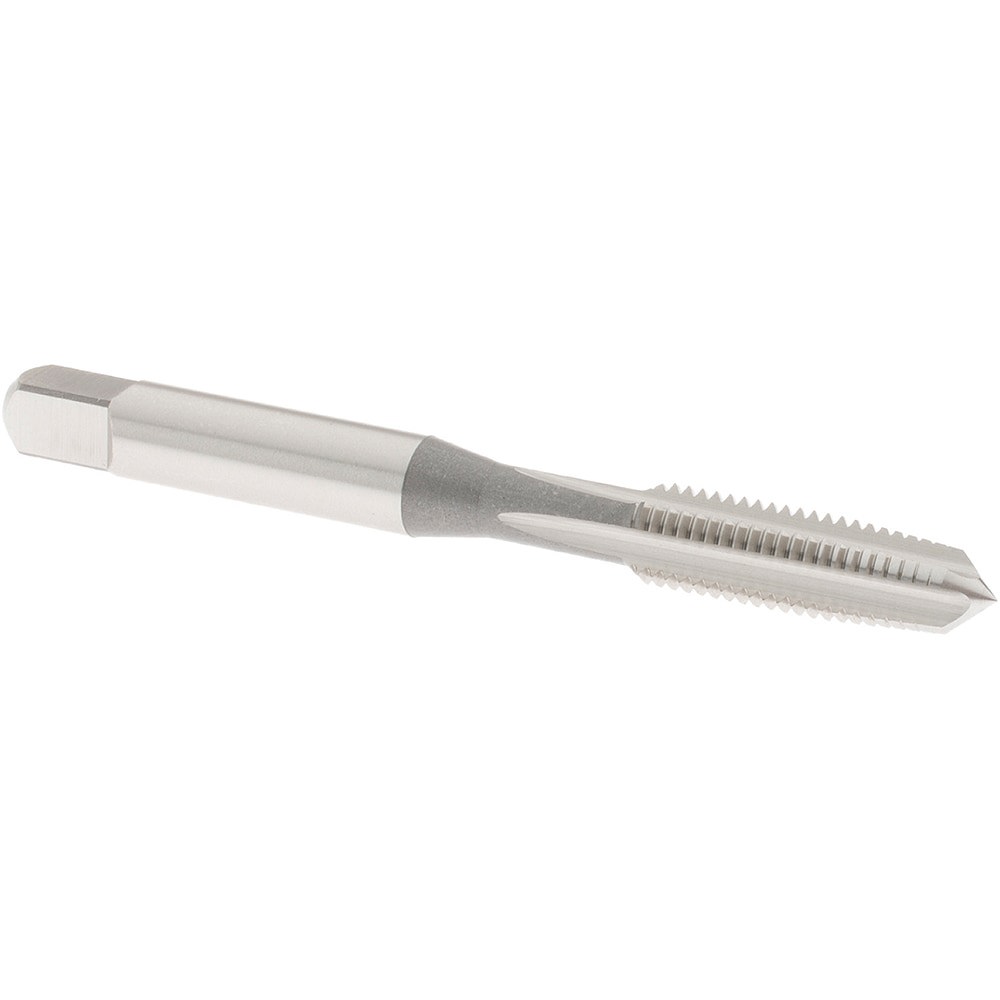 Straight Flute Tap: 1/4-28 UNF, 4 Flute, Taper Chamfer, 3B Class of Fit, High-Speed Steel, Bright/Uncoated Finish