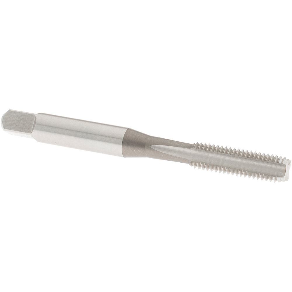 Straight Flute Tap: 1/4-28 UNF, 4 Flute, Bottoming Chamfer, 3B Class of Fit, High-Speed Steel, Bright/Uncoated Finish