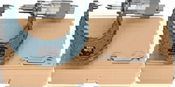 1 Inch, 38mm Throat Depth, Ratchet Stop, Mechanical Point Micrometer