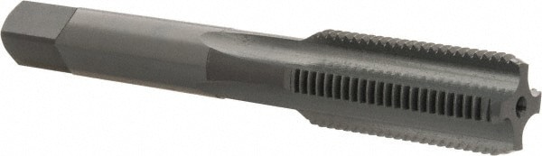Straight Flute Tap: 9/16-18 UNF, 4 Flutes, Bottoming, High Speed Steel, Oxide Coated