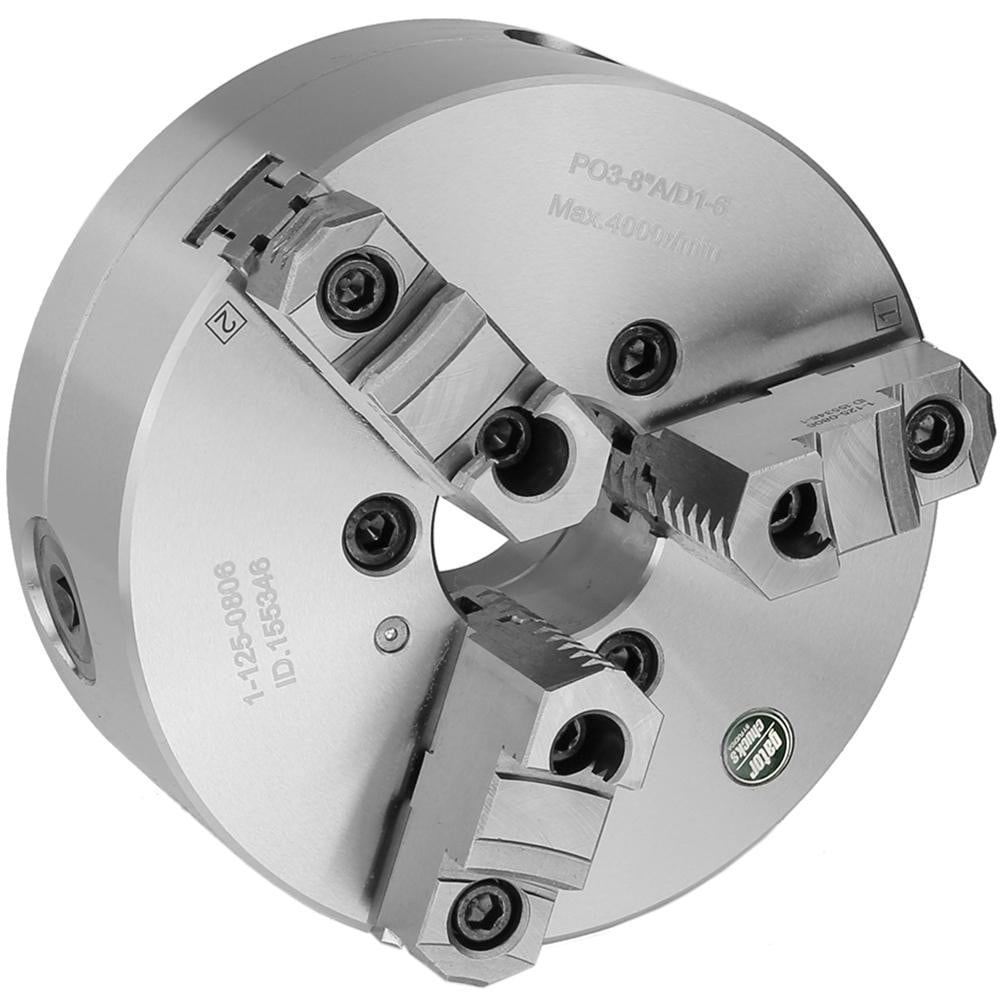 Manual Lathe Chuck: 3 Jaws, 8