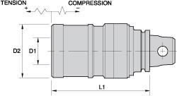 Tapping Chuck: Modular Connection Shank, Tension & Compression