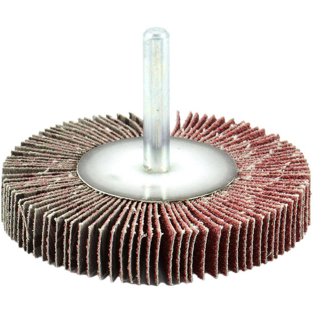 Mounted Flap Wheels; Mount Type: Shank ; Outside Diameter (Decimal Inch): 2 ; Face Width (Inch): 1/2 ; Abrasive Type: Coated ; Abrasive Material: Aluminum Oxide ; Grade: Very Fine