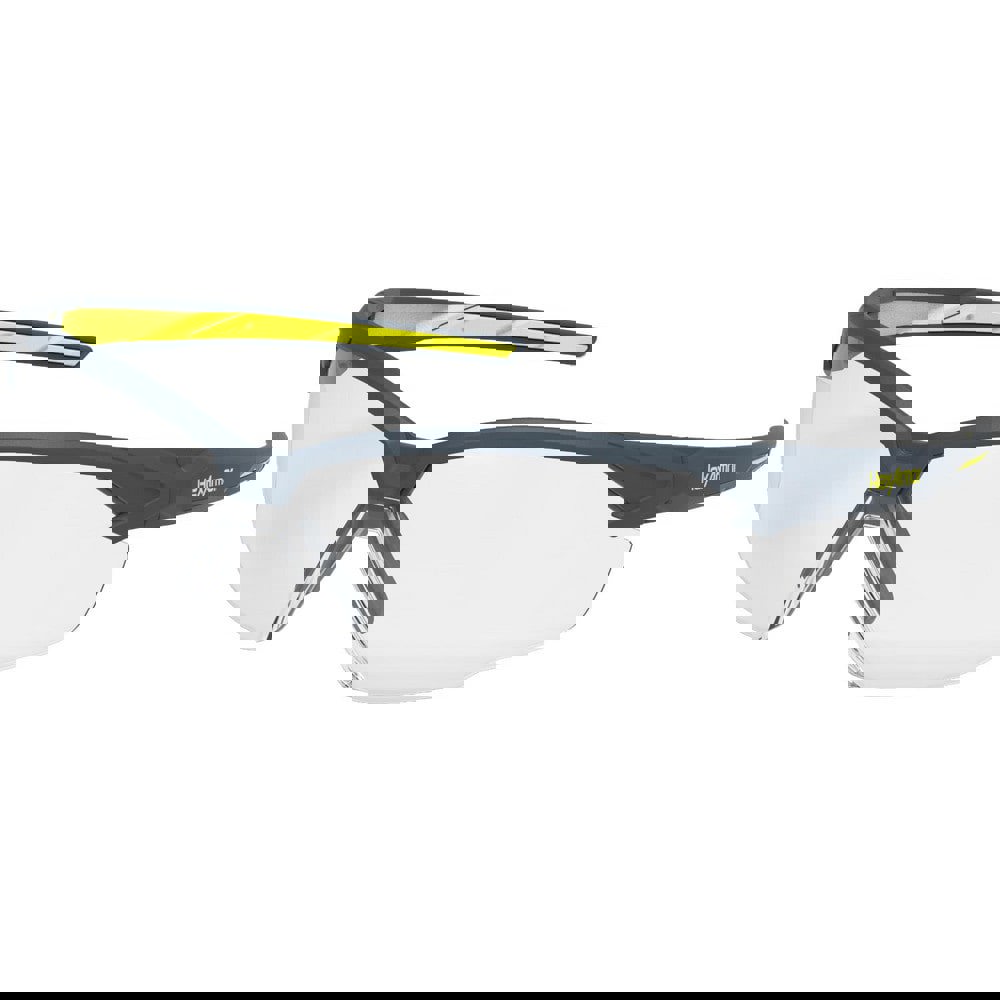 Safety Glasses; Type: Safety ; Frame Style: Wrap Around; Half-Framed ; Lens Coating: Anti-Fog & Anti-Scratch ; Frame Color: Charcoal; Hi-Vis Yellow ; Lens Color: Clear ; Lens Material: Polycarbonate
