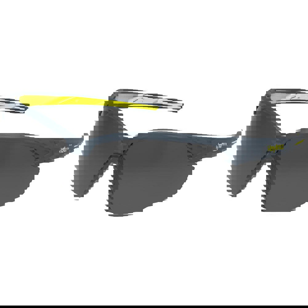 Safety Glasses; Type: Safety ; Frame Style: Wrap Around; Half-Framed ; Lens Coating: Anti-Fog & Anti-Scratch ; Frame Color: Charcoal; Hi-Vis Yellow ; Lens Color: Dark Gray ; Lens Material: Polycarbonate