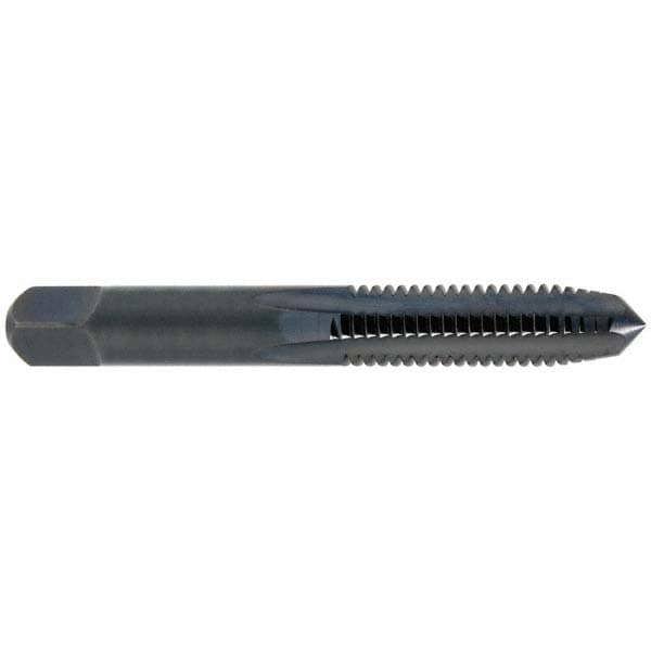 Straight Flute Tap: 3/8-24 UNF, 4 Flutes, Plug, High Speed Steel, TiCN Coated