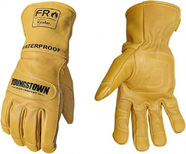 Size S, Leather or Synthetic Leather, Arc Flash, Flame Resistant & Waterproof Gloves