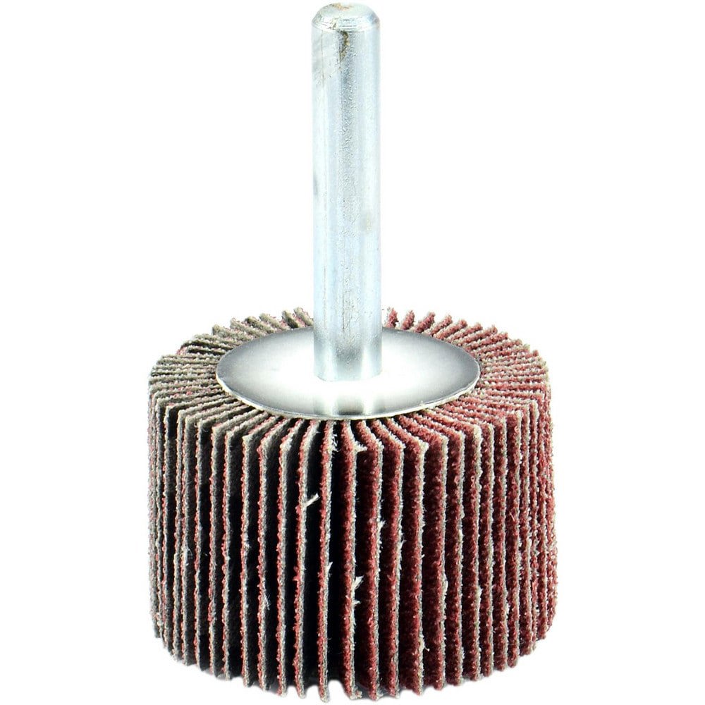 Mounted Flap Wheels; Mount Type: Shank ; Outside Diameter (Decimal Inch): 2-1/2 ; Face Width (Inch): 1 ; Abrasive Type: Coated ; Abrasive Material: Aluminum Oxide ; Grade: Very Fine