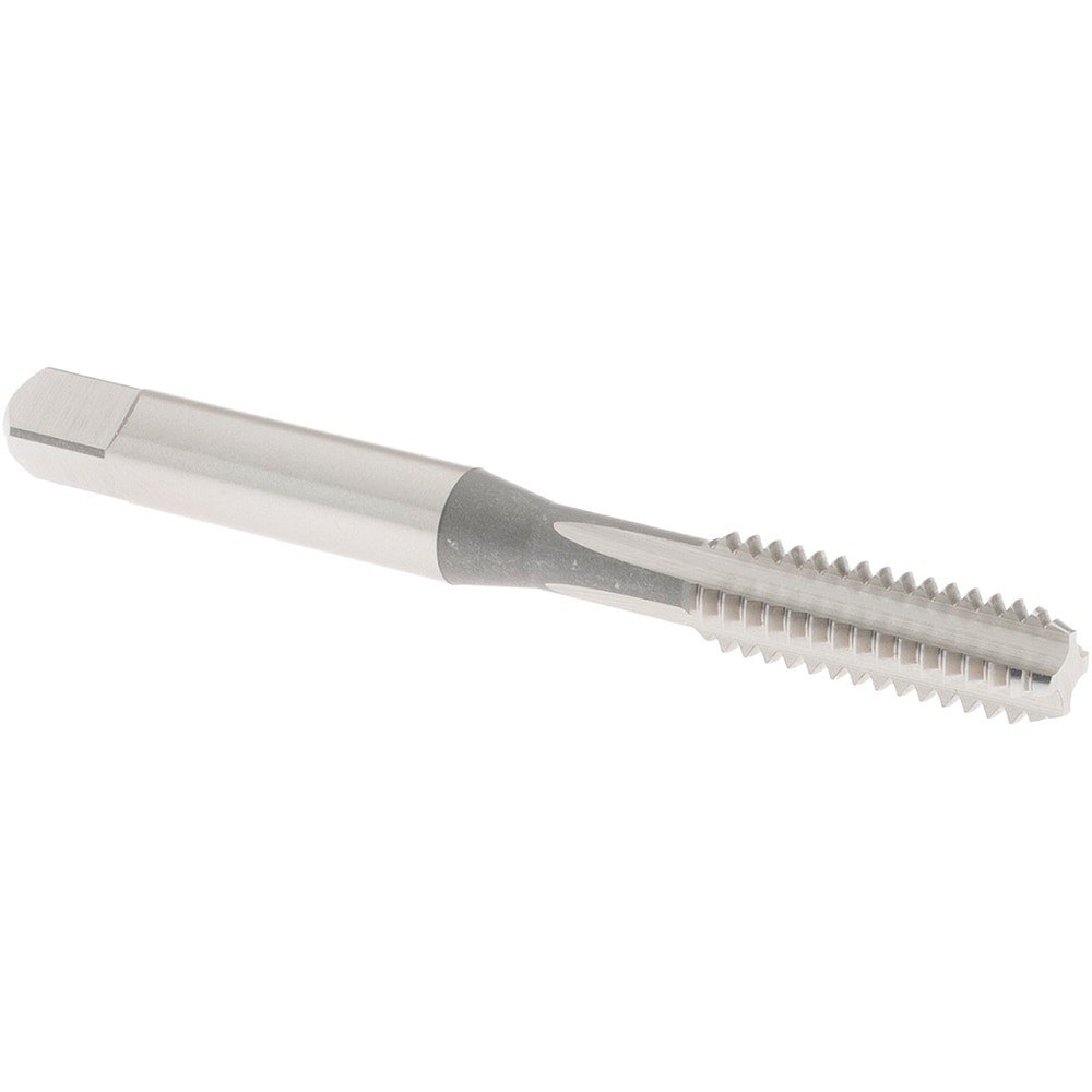 Straight Flute Tap: 1/4-20 UNC, 4 Flute, Bottoming Chamfer, 2B Class of Fit, High-Speed Steel, Bright/Uncoated Finish