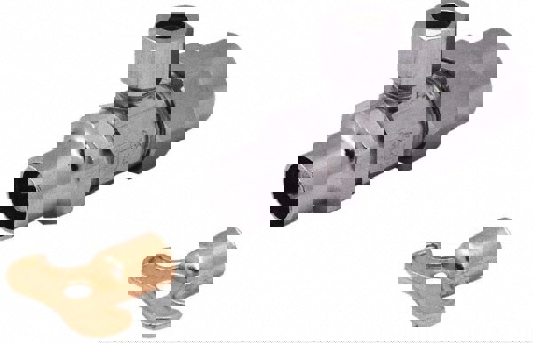 NPT 1/2 Inlet, 110 Max psi, Chrome Finish, Rubber Water Supply Stop Valve