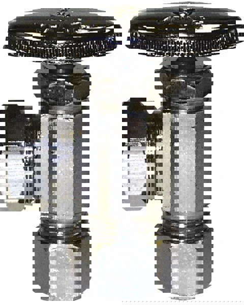 NPT 1/2 Inlet, 110 Max psi, Chrome Finish, Rubber Water Supply Stop Valve