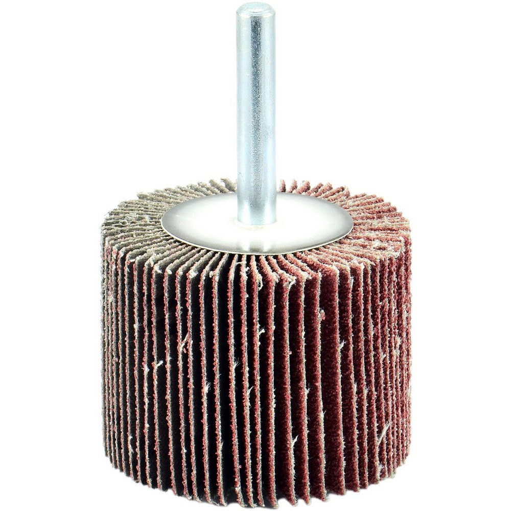 Mounted Flap Wheels; Mount Type: Shank ; Outside Diameter (Decimal Inch): 3 ; Face Width (Inch): 2 ; Abrasive Type: Coated ; Abrasive Material: Aluminum Oxide ; Grade: Medium