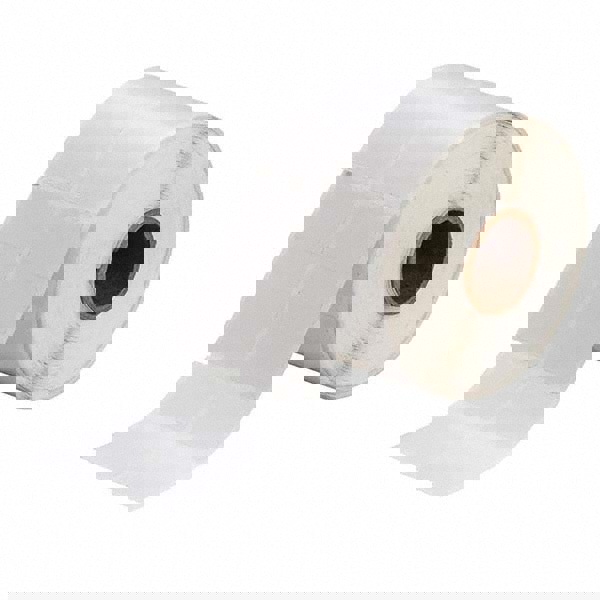 Label Maker Label: Clear & White, Vinyl, 1,500 per Roll