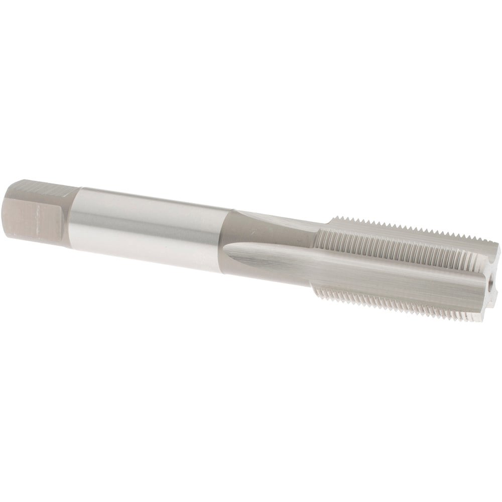 Straight Flute Tap: M16x1.00 Metric Fine, 4 Flutes, Plug, 2B Class of Fit, High Speed Steel, Bright/Uncoated