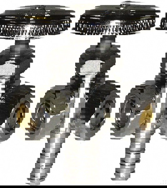 NPT 1/2 Inlet, 110 Max psi, Chrome Finish, Rubber Water Supply Stop Valve