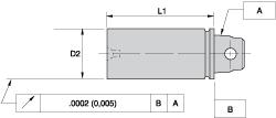 1.26 Inch Nose Diameter, KM32 Tool Holder Gage Bar