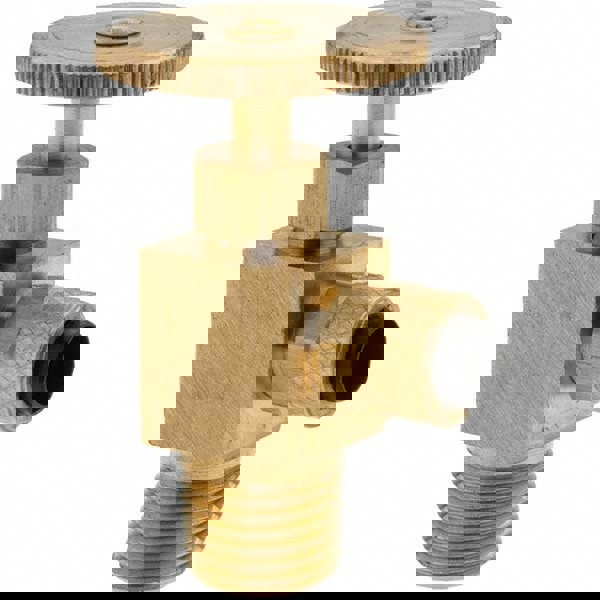 Needle Valve: Angled, Brass Body