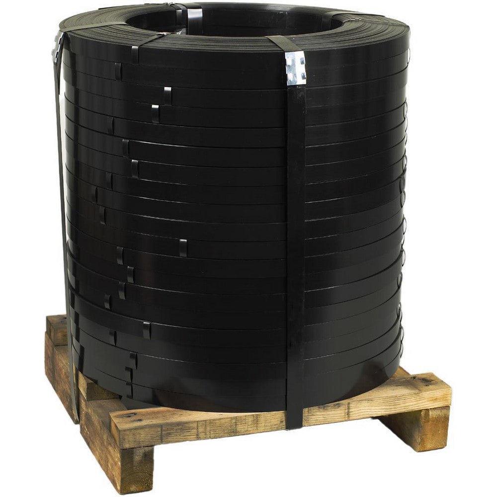 Steel & Plastic Strapping; Dispenser Type: Oscillated Coil ; Overall Length: 811.00ft ; Breaking Strength (Lb.) (Lbs): 5530 ; Width (Inch): 1-1/4 ; Length (Feet): 811 ; Material: Steel